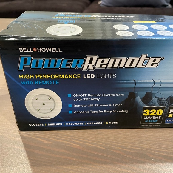 ❌SOLD❌Bell + Howell HIGH PERFORMANCE LED LIGHTS w/ Remote, Set of 8,Almond Color - Picture 2 of 5